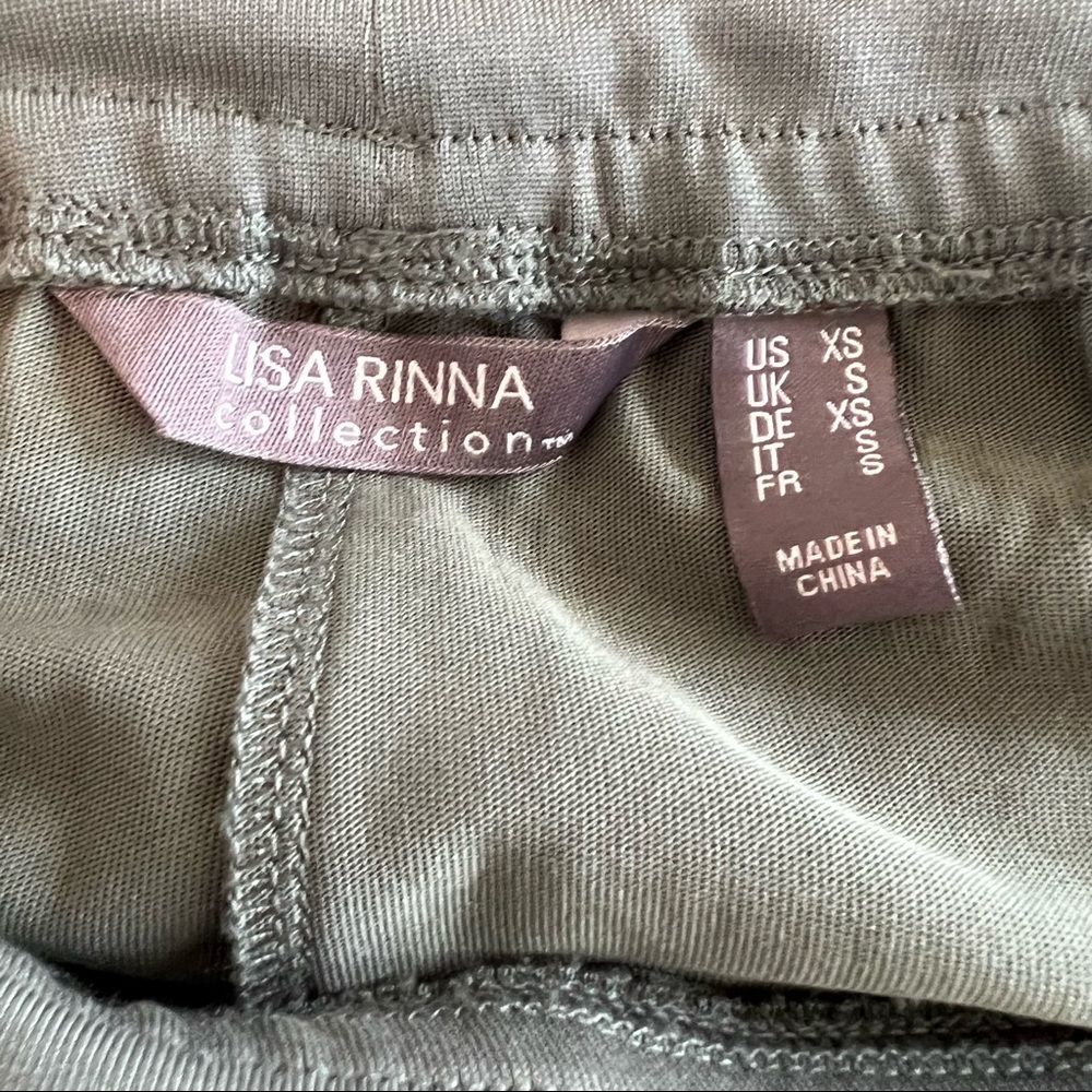 Lisa Rinna Collection Green Wide Leg Pants - Picture 6 of 7